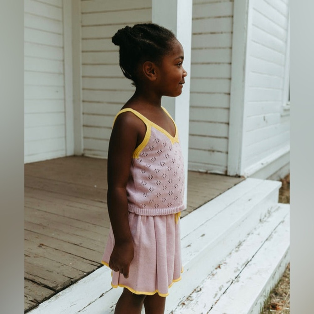 Fin & Vince | size 18-24 months lilac skirt drawstring waist excellent condition - Picture 2 of 7